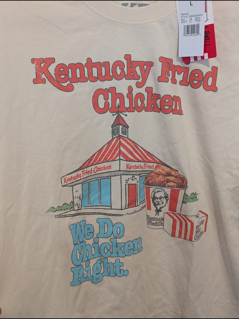 KFC Retro Print Graphic Short Sleeve Tee - Cream